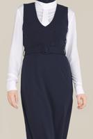 Tesettür giyim LACİVERT KEMERLİ JİLE T 40759