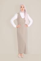 Tesettür giyim VİZON KEMERLİ JİLE T 40759