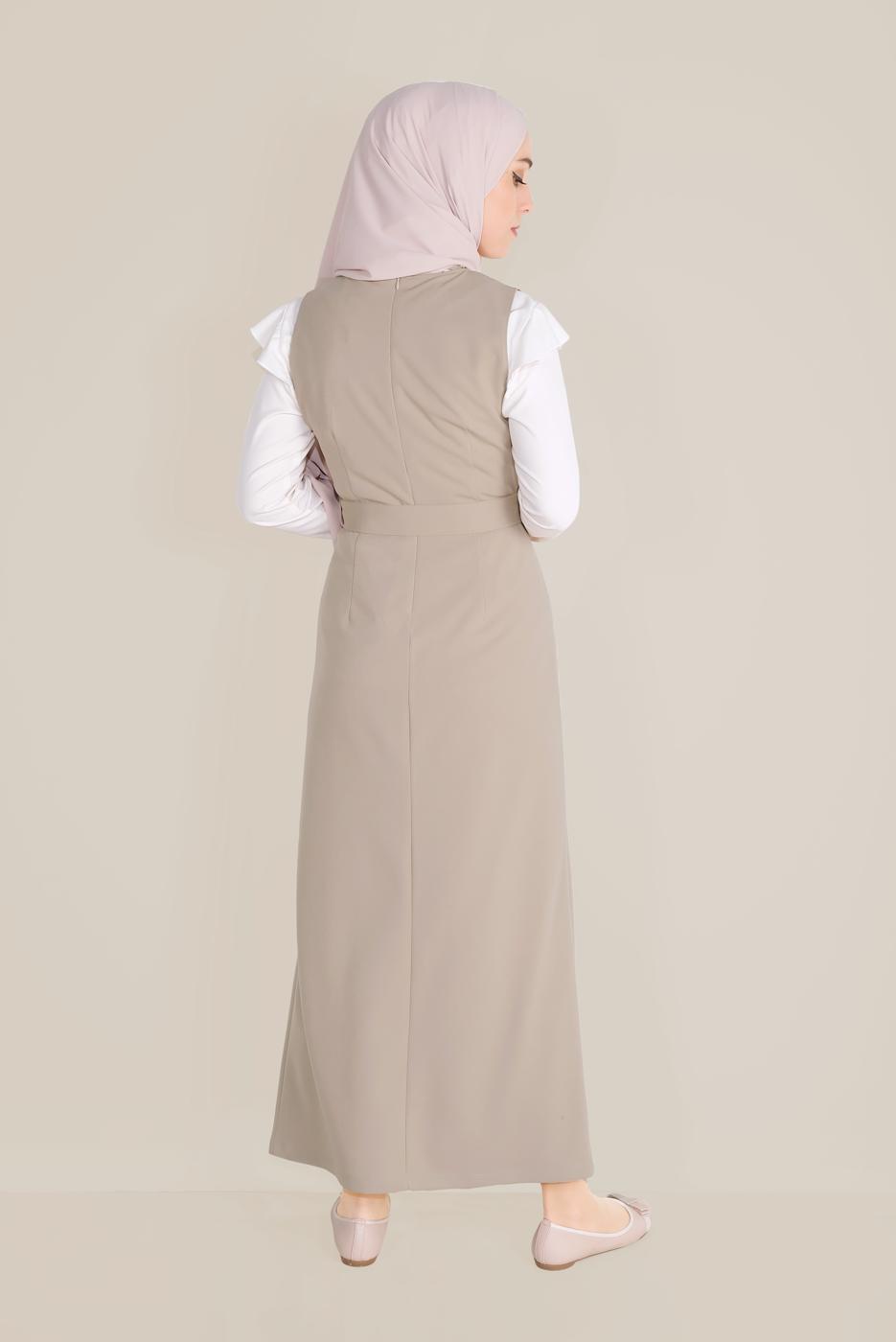 Tesettür giyim VİZON KEMERLİ JİLE T 40759