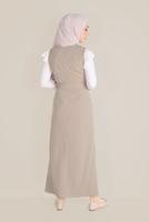 Tesettür giyim VİZON KEMERLİ JİLE T 40759