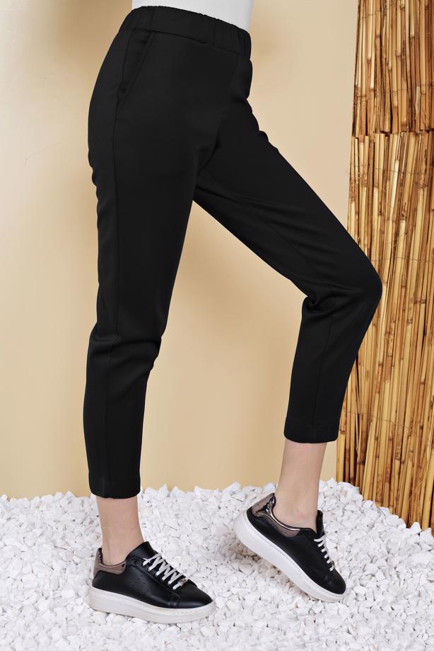Vêtements hijab  ELASTIC AT THE WAIST POCKET DETAIL TROUSERS 29402  - TRENDTESETTÜR