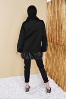 Tesettür giyim SİYAH BEL KISMI LASTİKLİ CEPLİ PANTOLON 29402