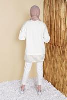 Tesettür giyim BEYAZ BEL KISMI LASTİKLİ CEPLİ PANTOLON 29402