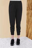Tesettür giyim SİYAH BEL KISMI LASTİKLİ PANTOLON 49402
