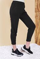 Tesettür giyim SİYAH BEL KISMI LASTİKLİ PANTOLON 49402