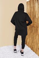 Tesettür giyim SİYAH BEL KISMI LASTİKLİ PANTOLON 49402