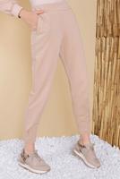 Hijab clothing BEIGE ELASTIC AT THE WAIST TROUSERS 49402 