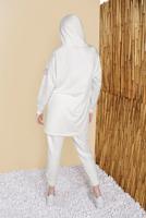 Vêtements hijab ÉCRU PANTALON ÉLASTIQUE À LA TAILLE 49402