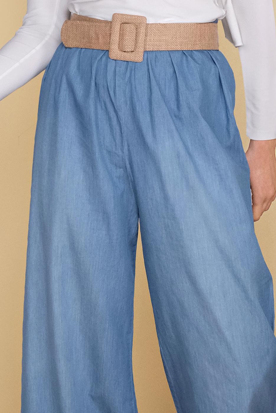 Vêtements hijab BLEU MARINE PANTALON EN DENIM SALAS 50001
