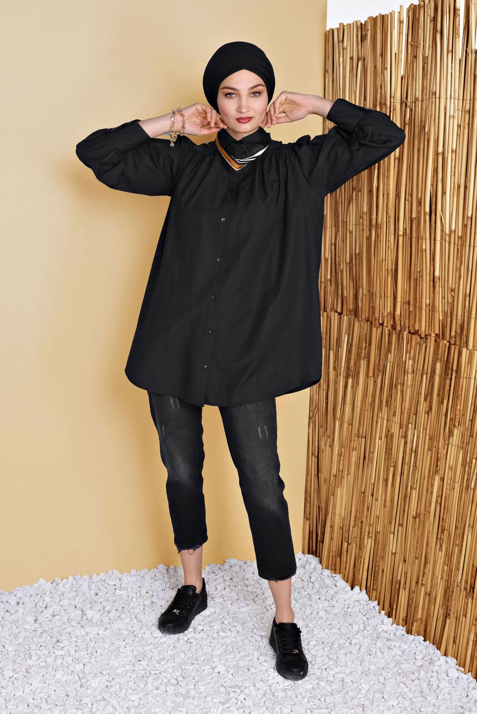 Hijab clothing BLACK DENIM PANTS 1101 