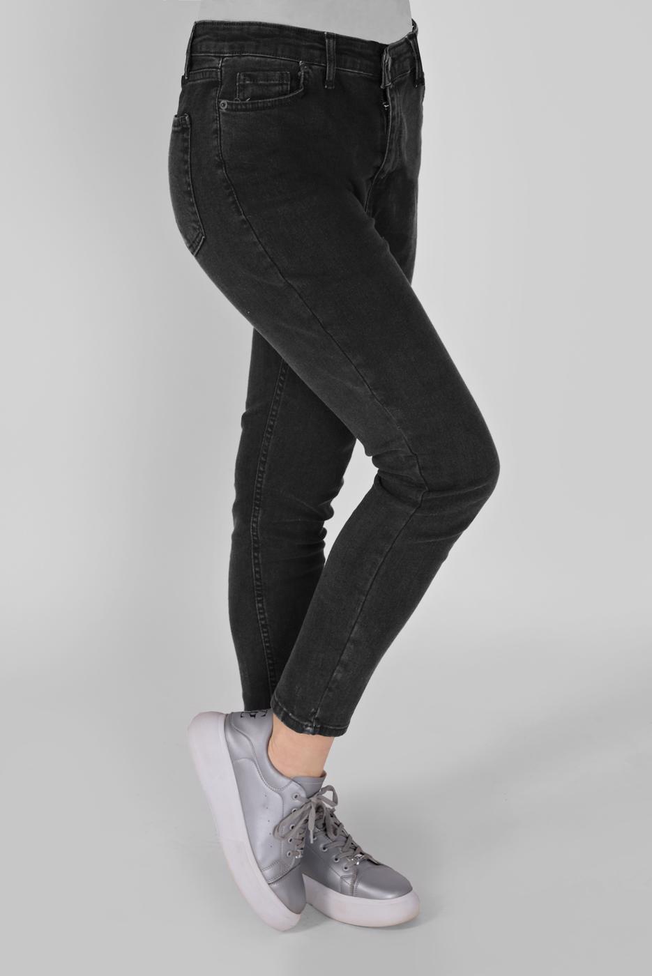 Tesettür giyim GRİ DAR PAÇA DENİM PANTOLON 2421