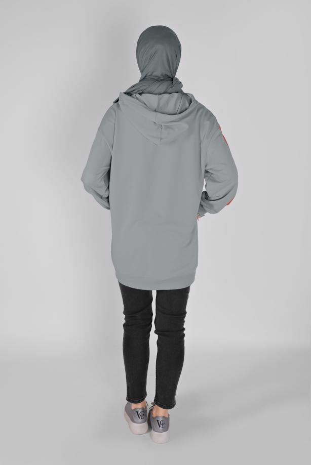 Hijab clothing GREY SKINNY DENIM PANTS 2421  - TRENDTESETTÜR