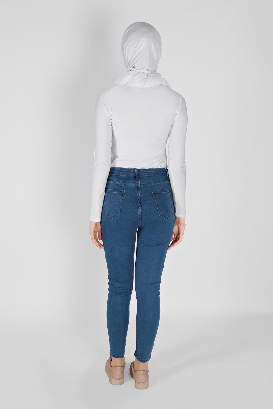 Hijab clothing NAVY BLUE SKINNY DENIM PANTS 2421 