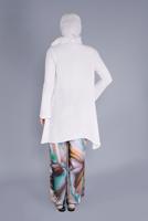 Tesettür giyim YEŞİL PAMUKLU DESENLİ PANTOLON  26112 