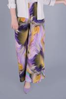 Tesettür giyim MOR PAMUKLU DESENLİ PANTOLON  26112 