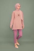 Hijab clothing POWDER RIPPED WAIST TROUSERS  6131 