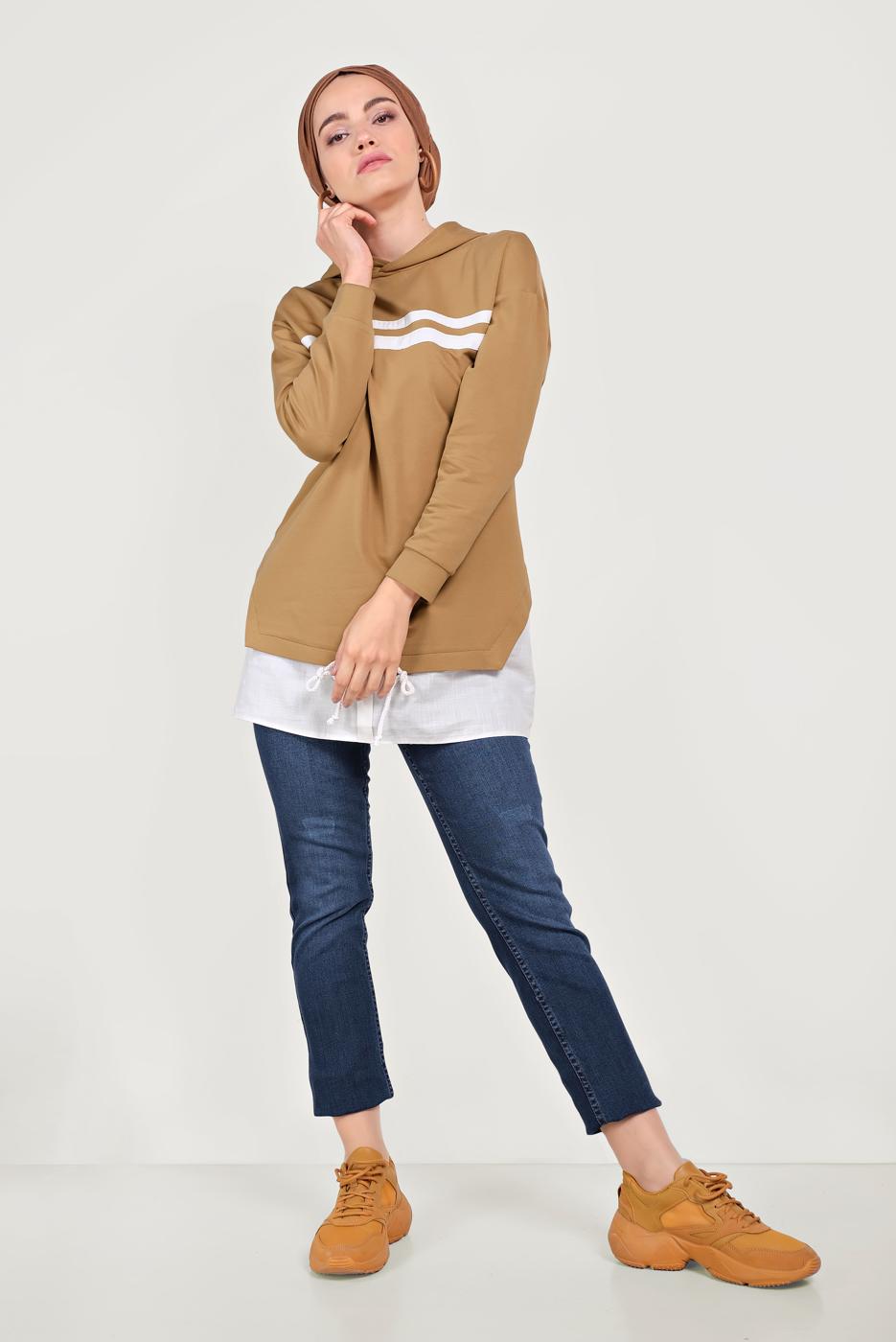 Tesettür giyim LACİVERT ALVİNA DENİM PANTOLON 70060