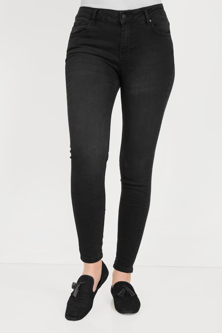 Tesettür giyim SİYAH ALVİNA DENİM PANTOLON 70063