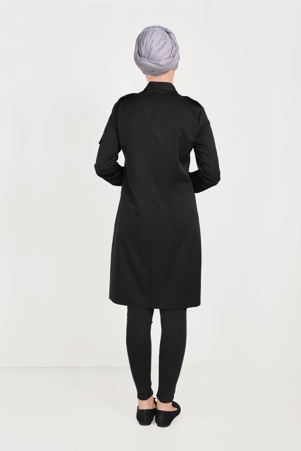 Tesettür giyim SİYAH ALVİNA DENİM PANTOLON 70063 - TRENDTESETTÜR