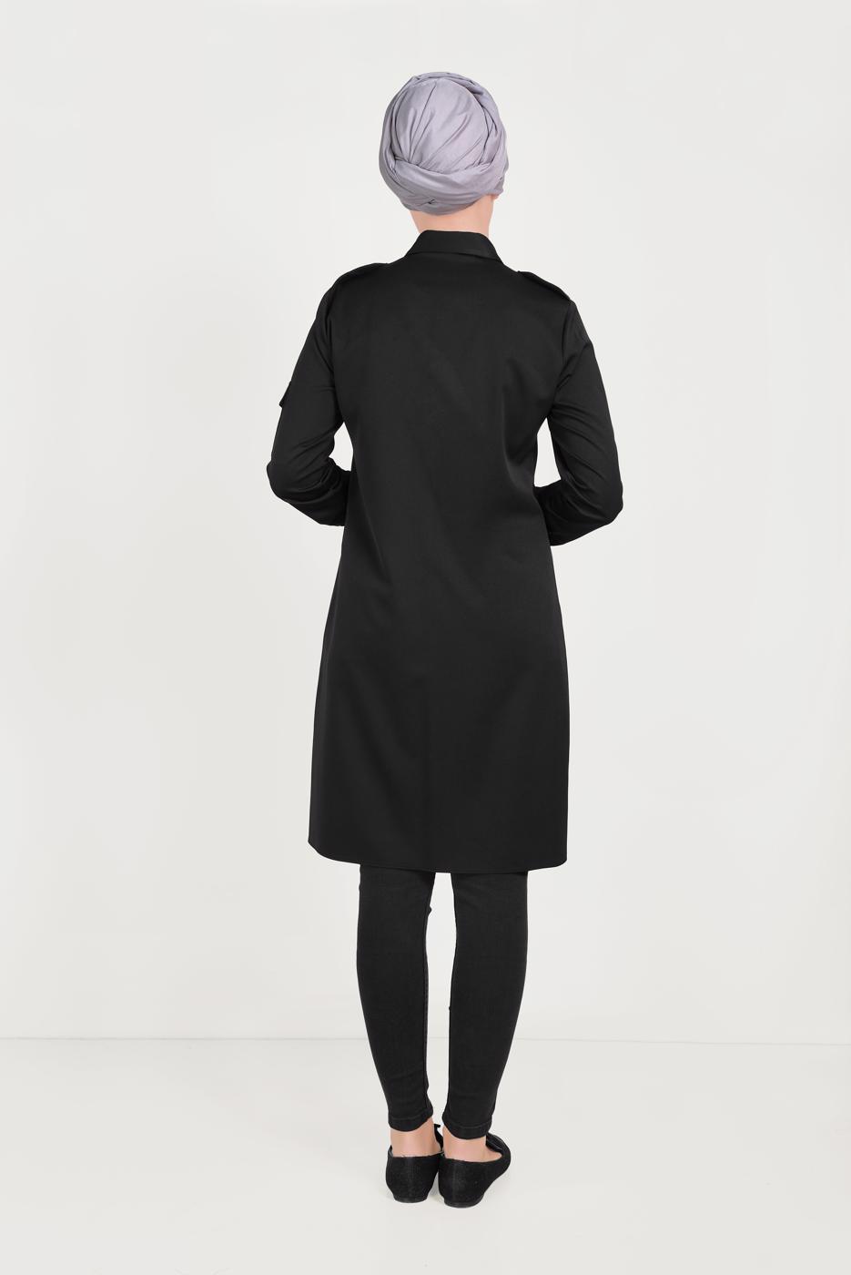 Tesettür giyim SİYAH ALVİNA DENİM PANTOLON 70063