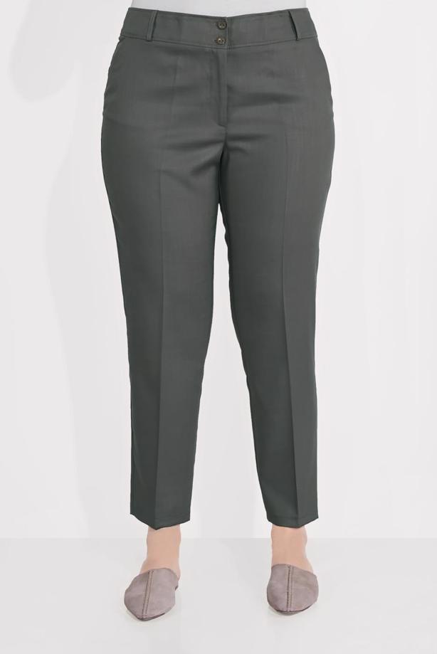 Vêtements hijab KAKI PANTALON COUPE DROITE ALVİNA 70070 - TRENDTESETTÜR