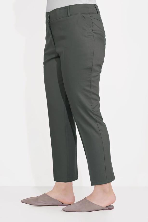 Vêtements hijab KAKI PANTALON COUPE DROITE ALVİNA 70070 - TRENDTESETTÜR