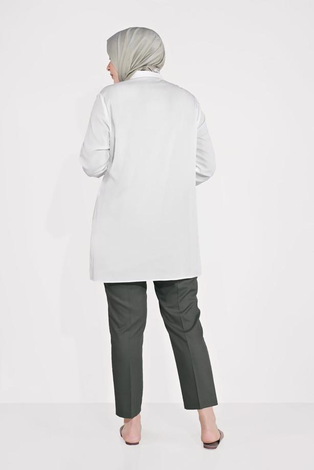 Vêtements hijab KAKI PANTALON COUPE DROITE ALVİNA 70070 - TRENDTESETTÜR