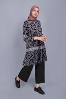 Hijab clothing BLACK RIPPED TROUSERS  7131 