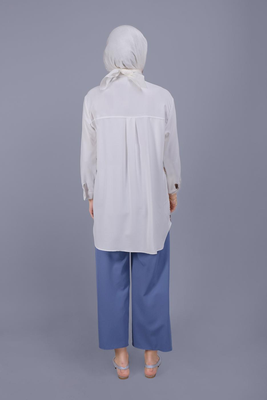 Hijab clothing NAVY BLUE RIPPED TROUSERS  7131 