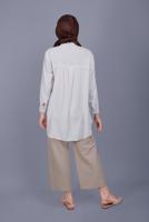 Vêtements hijab BEIGE PANTALON DÉCHIRÉ 7131