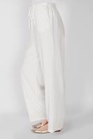 Tesettür giyim KREM ALVİNA BELİ LASTİKLİ BOL KESİM PANTOLON 7504