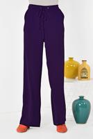 Tesettür giyim MOR ALVİNA BELİ LASTİKLİ BOL KESİM PANTOLON 7504