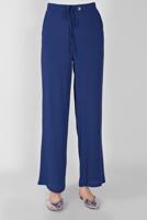 Tesettür giyim LACİVERT ALVİNA BELİ LASTİKLİ BOL KESİM PANTOLON 7504