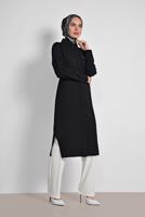 Tesettür giyim KREM ALVİNA DÜZ PAÇA PANTOLON 7556