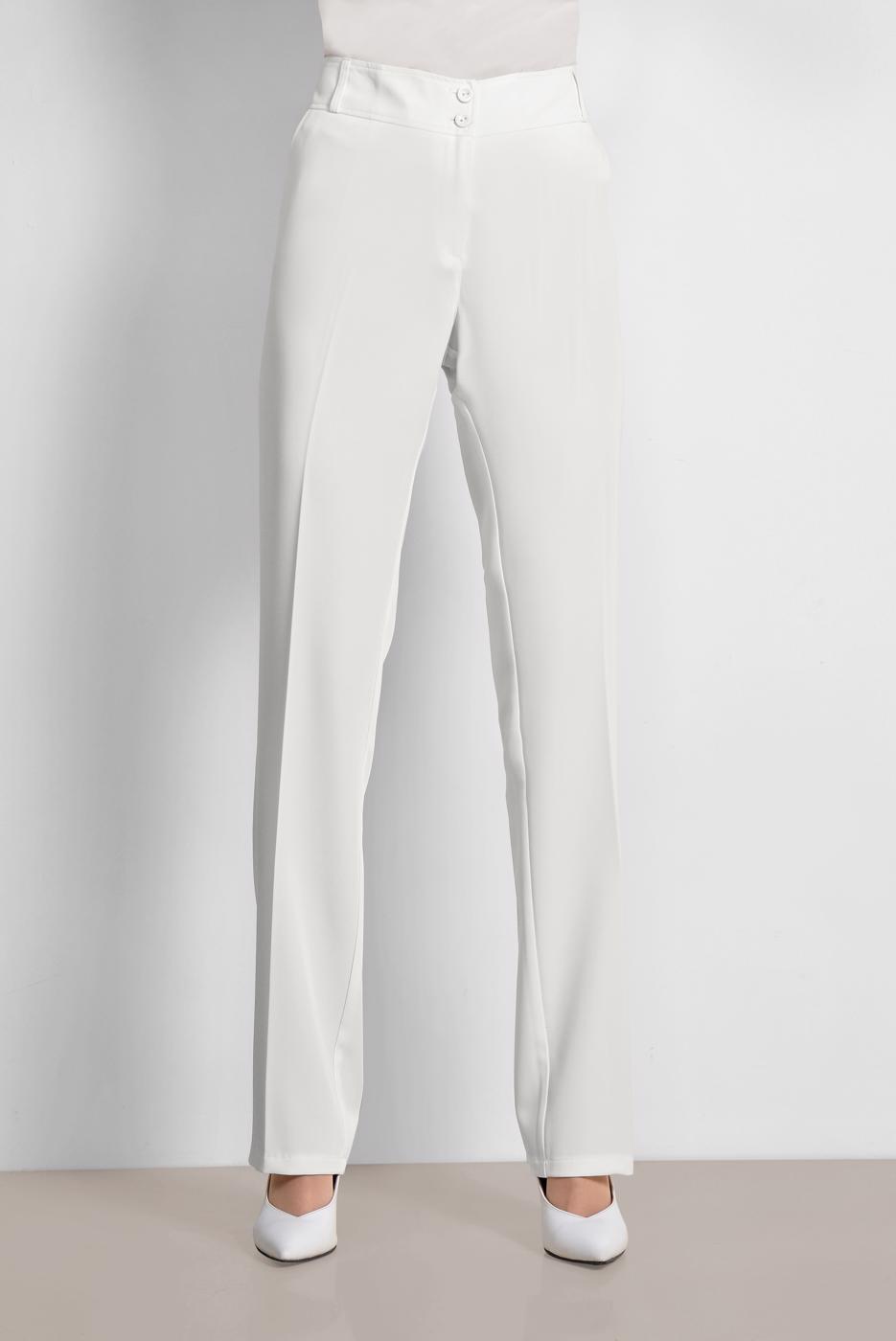 Tesettür giyim KREM ALVİNA DÜZ PAÇA PANTOLON 7556