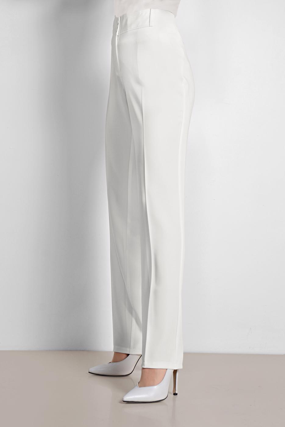 Tesettür giyim KREM ALVİNA DÜZ PAÇA PANTOLON 7556