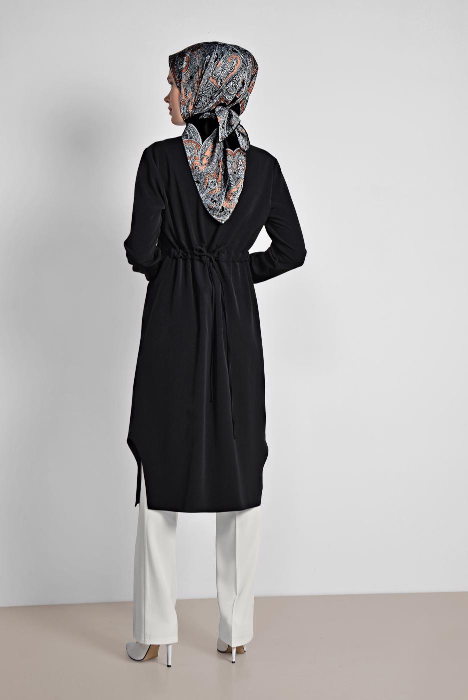 Tesettür giyim KREM ALVİNA DÜZ PAÇA PANTOLON 7556