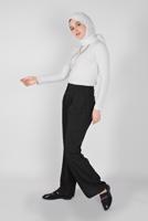 Tesettür giyim SİYAH BOL KESİM PANTOLON 7579 