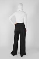 Tesettür giyim SİYAH BOL KESİM PANTOLON 7579 