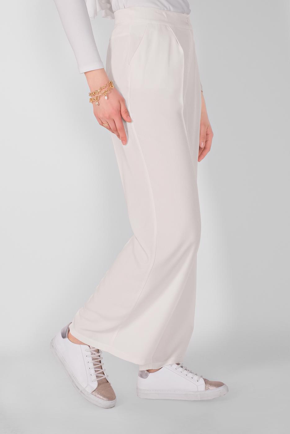 Tesettür giyim KREM BOL KESİM PANTOLON 7579 