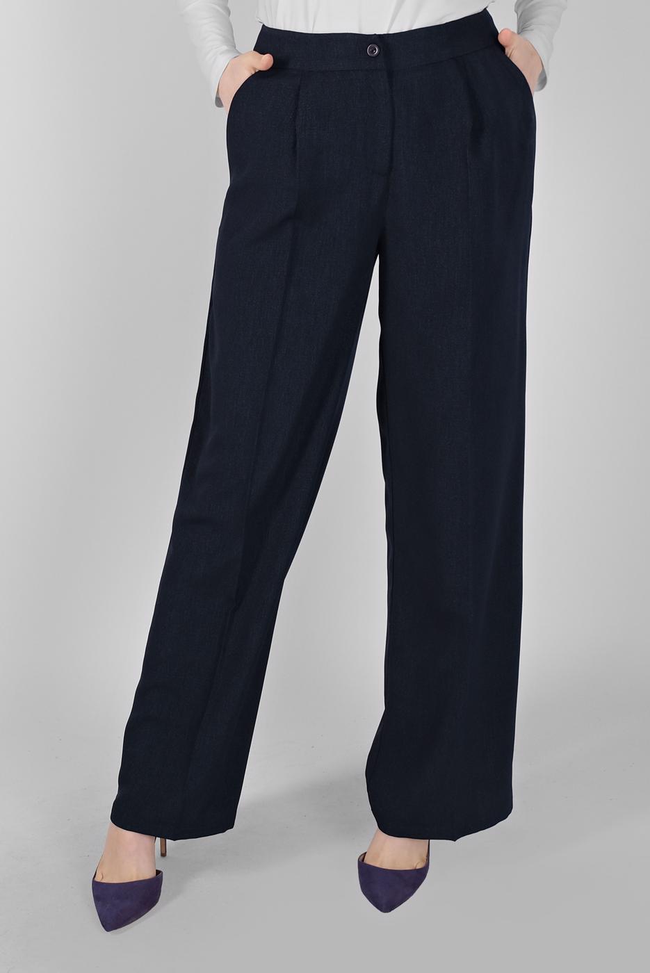 Tesettür giyim LACİVERT BOL KESİM PANTOLON 7579 