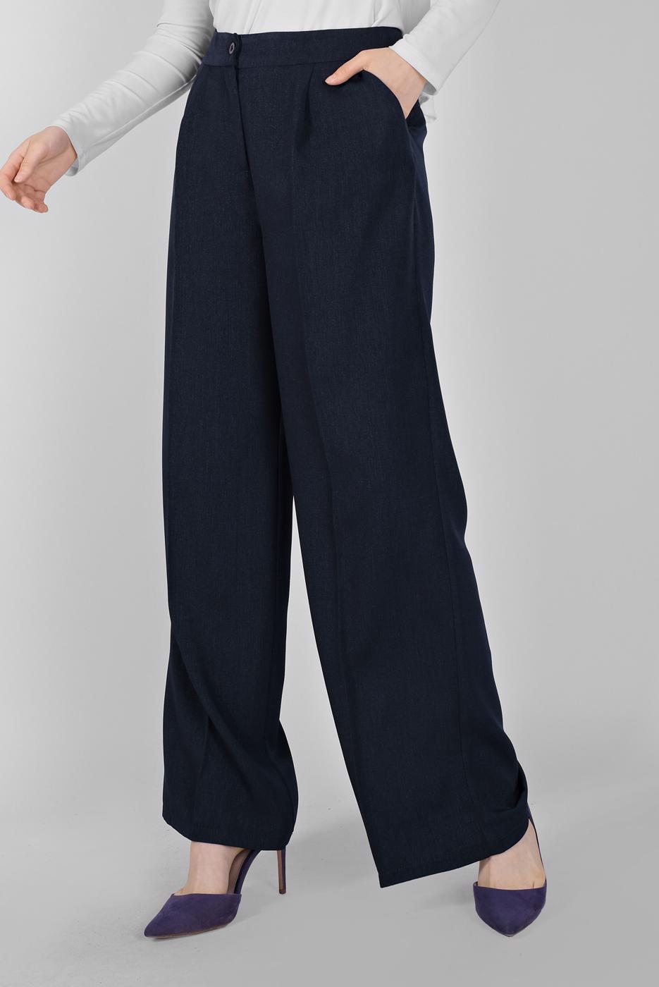 Tesettür giyim LACİVERT BOL KESİM PANTOLON 7579 