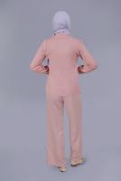 Tesettür giyim PUDRA BOL KESİM PANTOLON 7579 