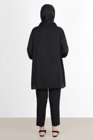 Tesettür giyim SİYAH ALVİNA KLASİK KESİM PANTOLON 7593 