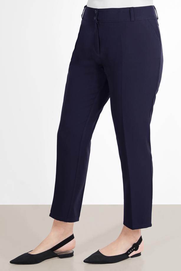 Vêtements hijab BLEU MARINE ALVİNA COUPE CLASSIQUE PANTALON 7593 - TRENDTESETTÜR