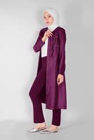 Tesettür giyim BORDO ALVİNA DAR PAÇA PANTOLON 7594 
