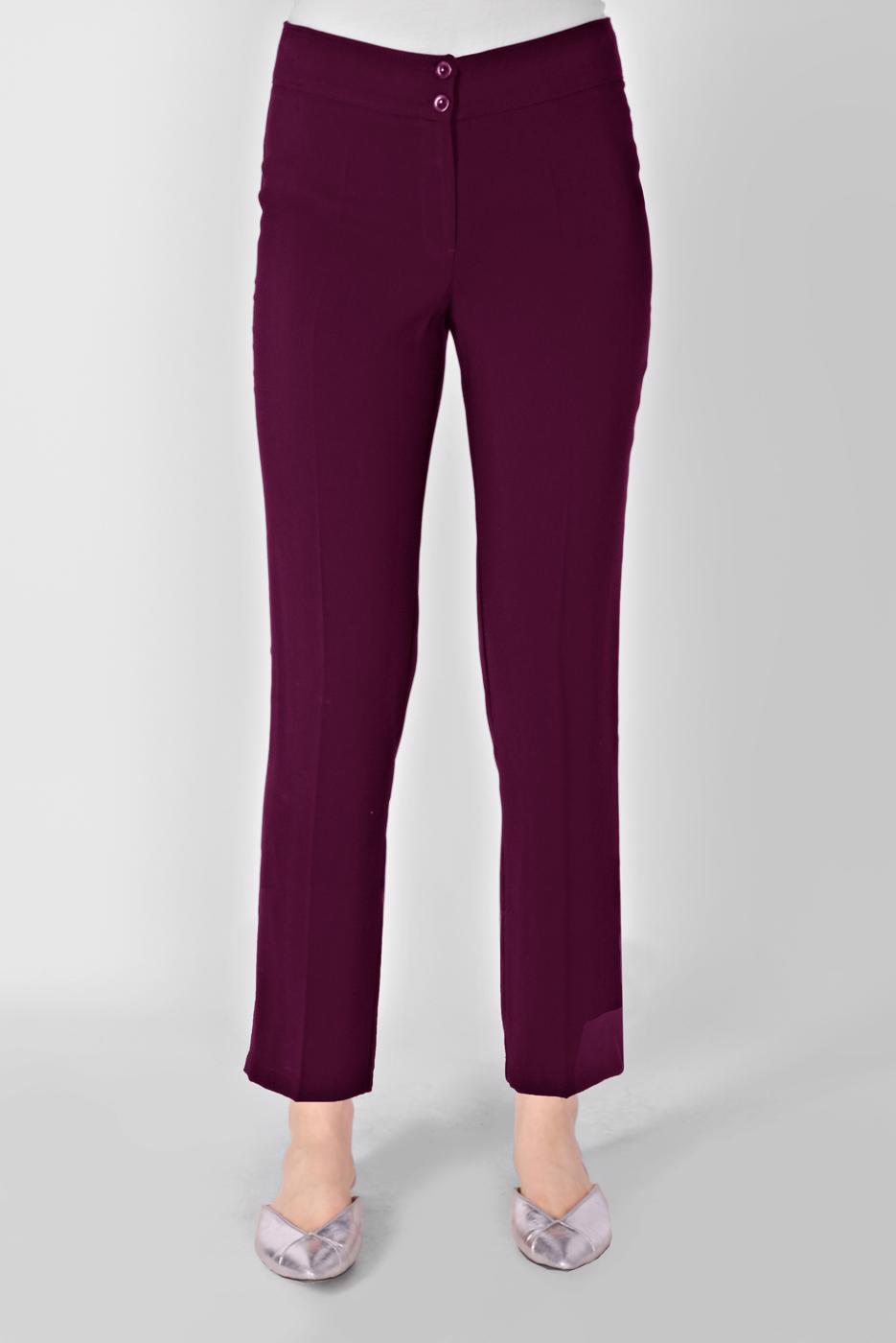 Tesettür giyim BORDO ALVİNA DAR PAÇA PANTOLON 7594 