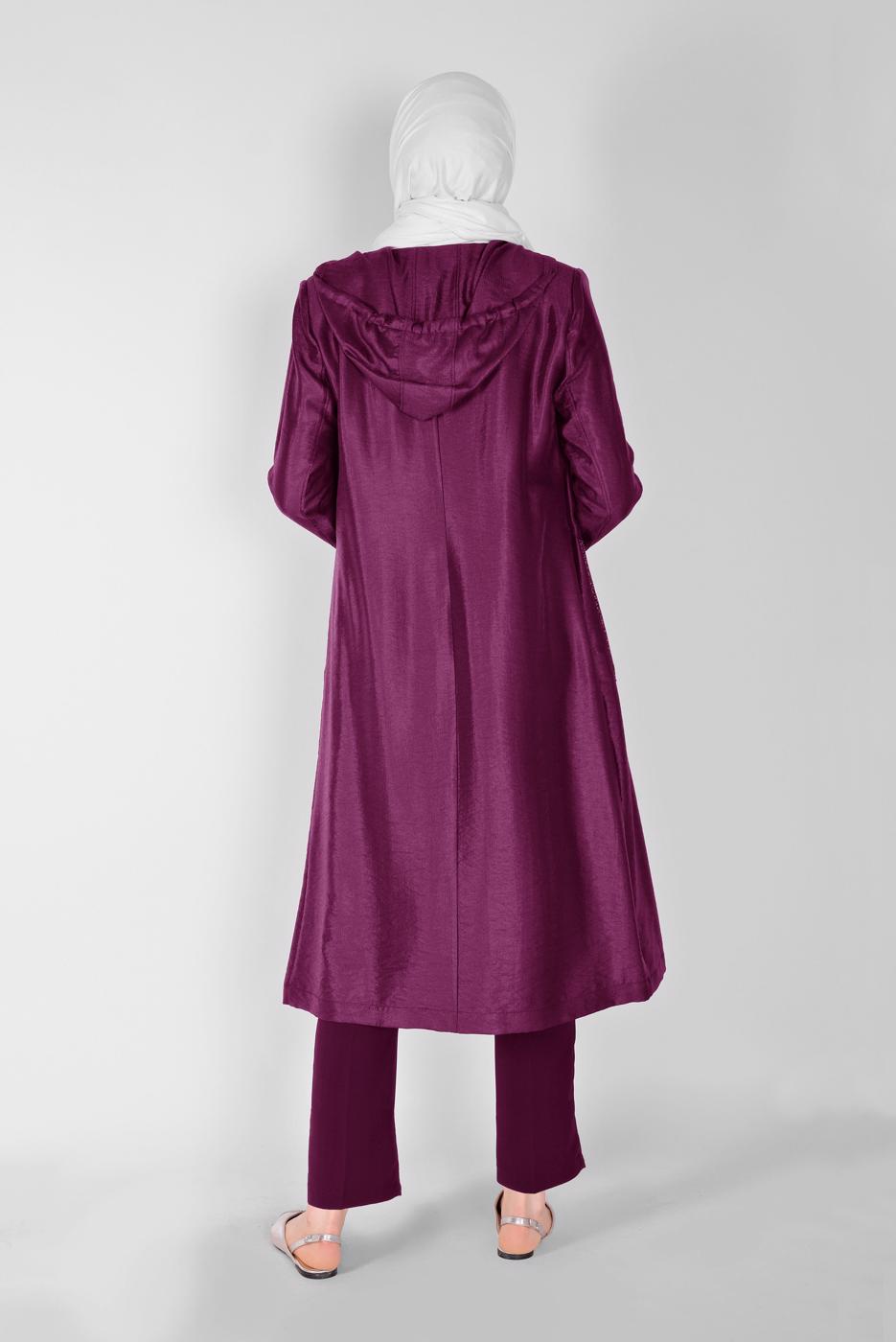 Tesettür giyim BORDO ALVİNA DAR PAÇA PANTOLON 7594 