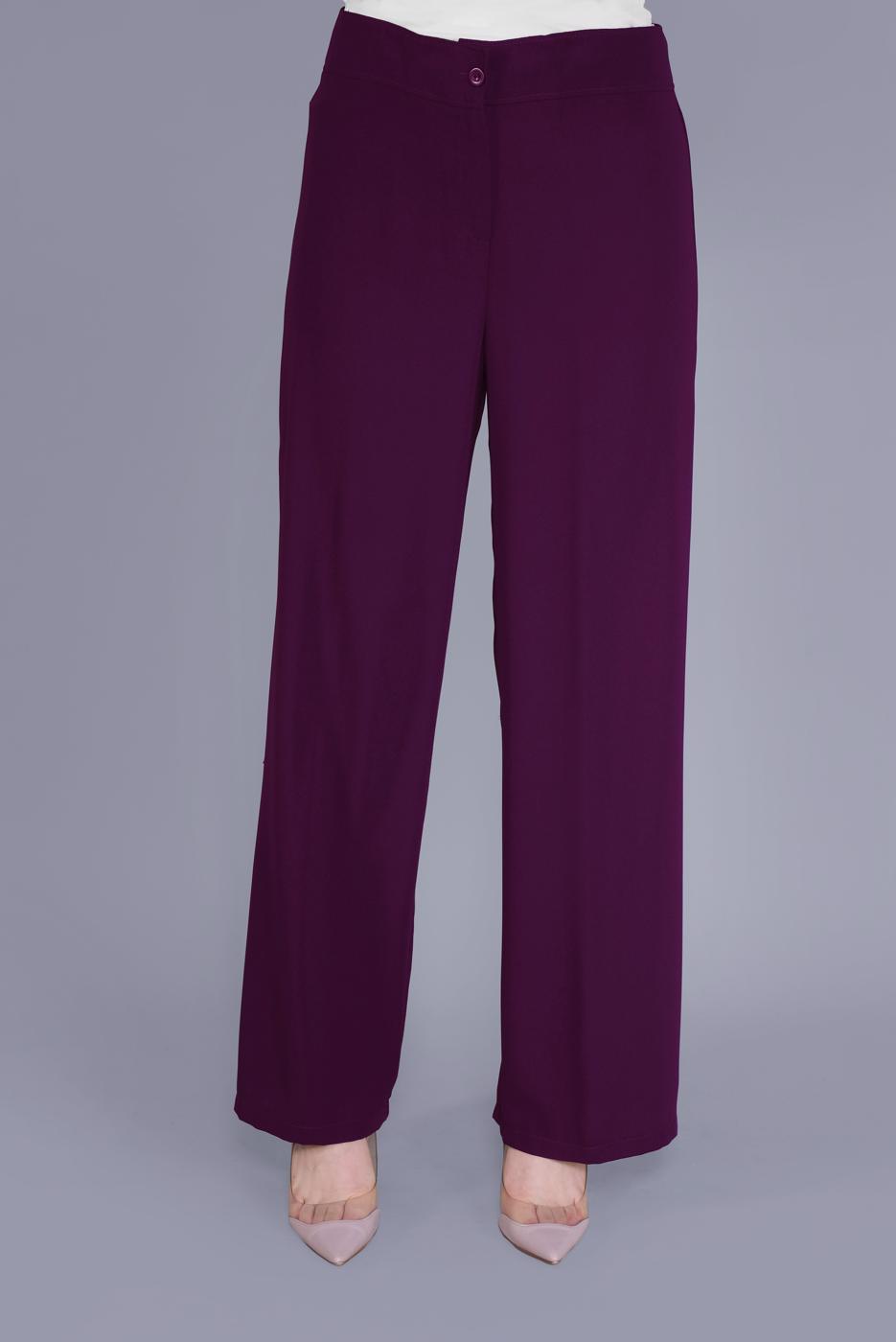 Tesettür giyim MÜRDÜM YÜKSEK BEL PANTOLON T 7597