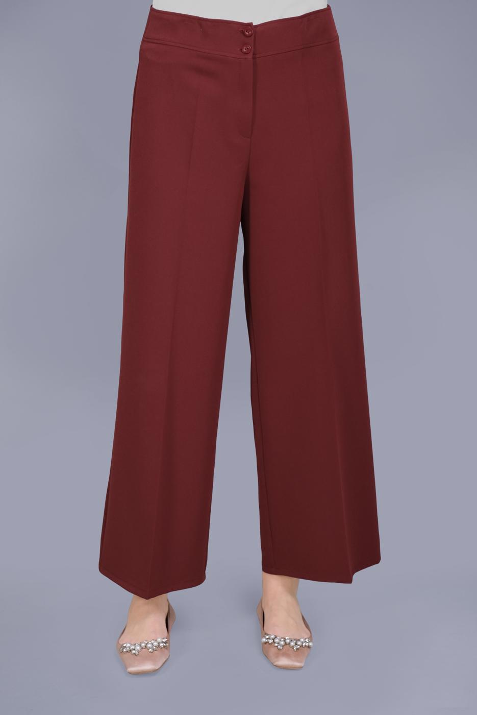 Vêtements hijab ROUGE BORDEAUX PANTALON LARGE ALVINA 7598